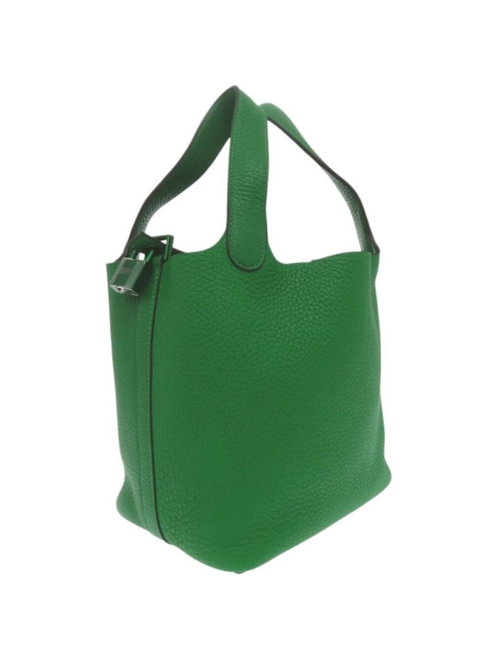 Hermes Picotin Lock PM Taurillon Clemence Green Handbag